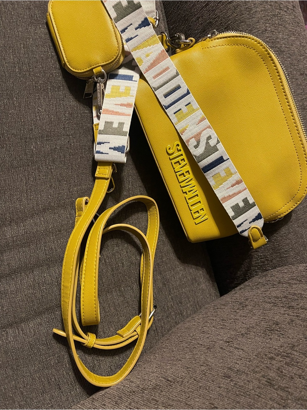 Steve Madden Bright Yellow Crossbody Camera Bag